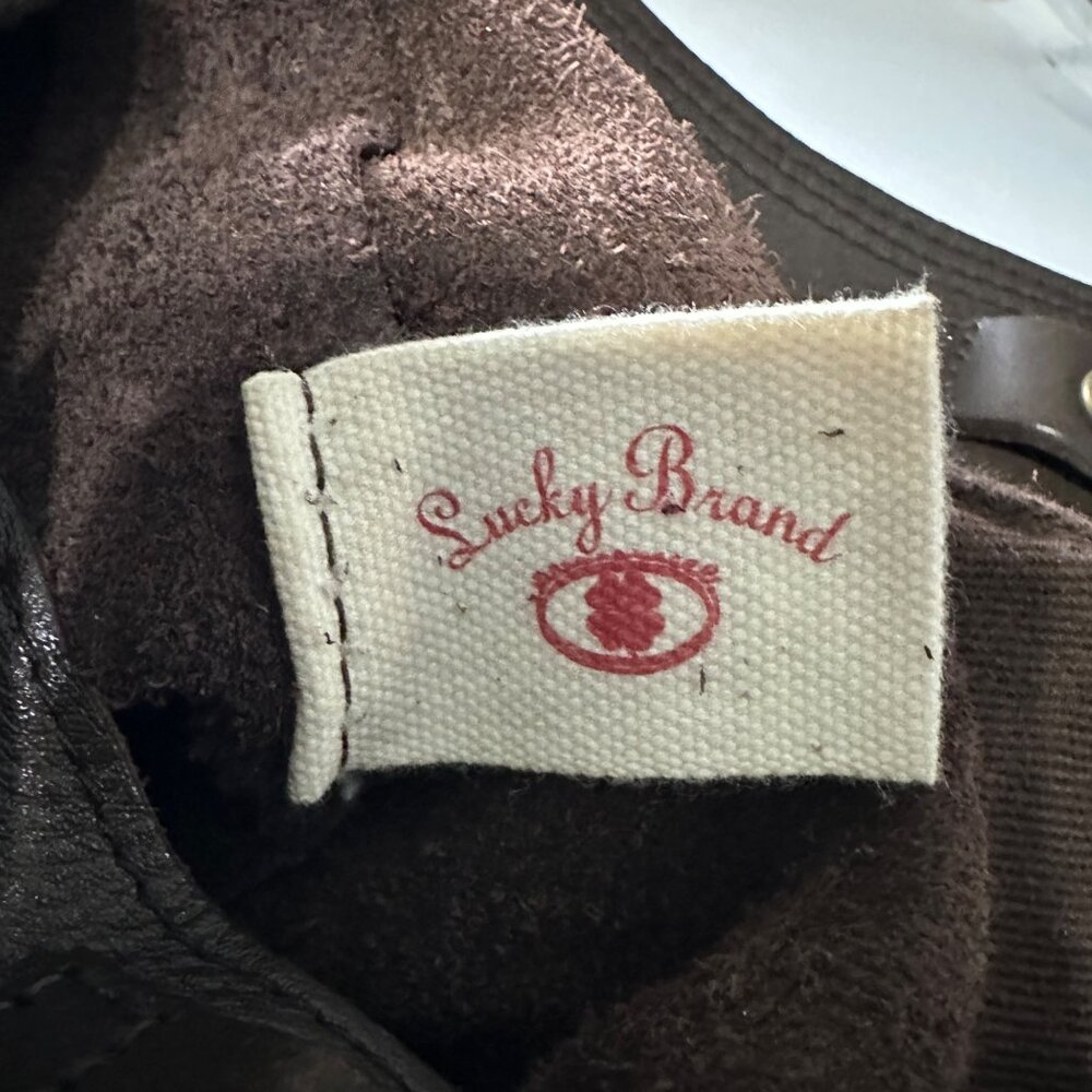 Lucky Brand Dark Brown Leather Hobo Shoulder Bag - Picture 7 of 13